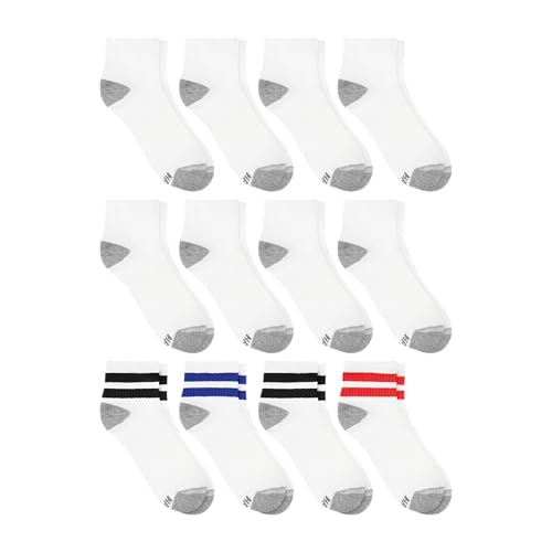 Image of Hanes Men's Socks, Active Cool X-temp Lightweight Moisture-wicking Cushioned Ankle, Crew and No Show, 12 and 14 Pair Packs