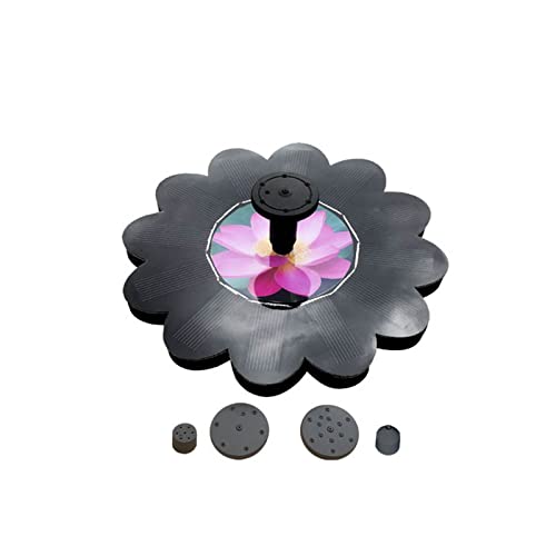 TYTUOO Baño solar flotante independiente para pájaros, agua, jardín, decoración de baño de pájaros, temporizador de riego con batería (B, talla única)