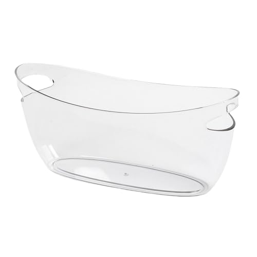 Cubo de hielo transparente para champán, juego de 2 recipientes de PET de 5L con cucharas 8