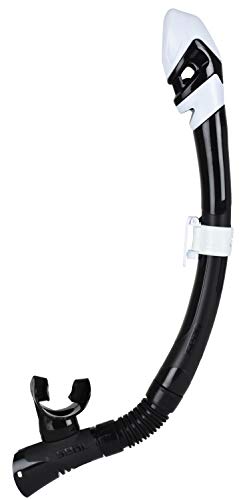 SEAC Unisex Adult Fast Dry Snorkel - White/Black, One Size, black/white, standard