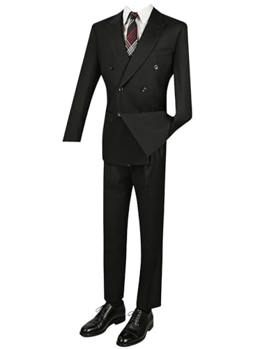 Costume Slim Fit Hommes Double Boutonnage Coupe Confortable Ajustée