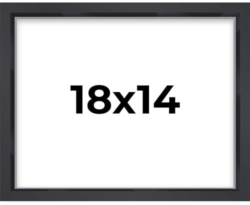14x18 Shadow Box Frame Contemporary Black | 3/4" Depth of