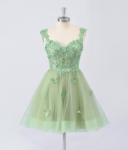 3D Butterfly Short Homecoming Dresses 2025 Off Shoulder Puffy A Line DAMA Dresses Sparkly Tulle Teens HOCO Dress4