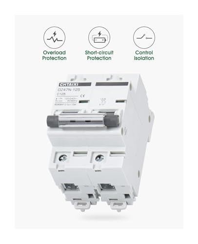 Disjoncteur 2 pôles 100A évitez les surcharges sur vos lignes de tension 240V - 4