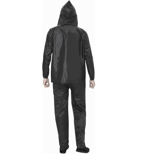 Image of BENAVJI Men's Waterproof Rain Wear Combo | Hooded Raincoat Suit with Pants for Riding, Camping & Travel