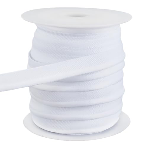 AHANDMAKER 20 Yards White Piping Bias Tape