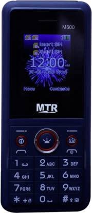 MTR M500 Dual SIM, Full Multimedia, Bright Torch, 3000 MAH Battery,Big Sound, AUTO Call Record, Mobile Phone Black Color (Blue)