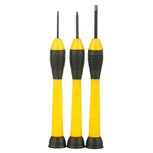 STANLEY 66-052, Jogo Chave de Fenda de Precisão com 6 Peças, Amarelo/Preto66-052