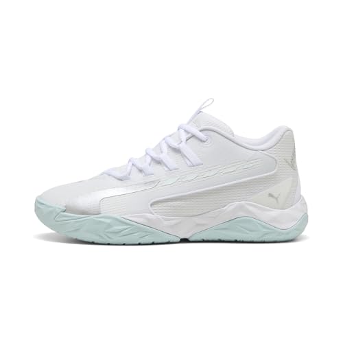 PUMA Erwachsene Dagger 2 Mid Basketballschuhe 48, White Silver Feather Gray Metallic – Ansicht 3