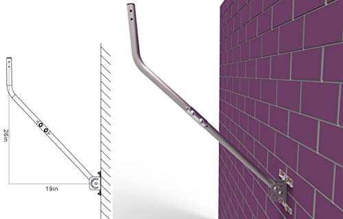 Support en J réglable pour antenne de grenier avec structure solide résistante aux intempéries - 4