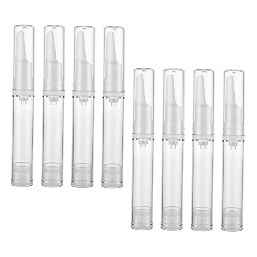 FRCOLOR 8 Piezas Botella de vacío de Crema para los Ojos sin Aire Ultra Lente Limpiador Botella vacío emulsión pcs Botella divisoria cosmética Botellas de emulsión el plastico Transparent