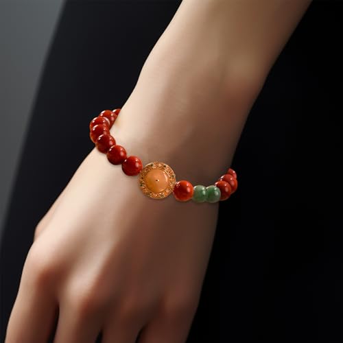 Accessoires Qipao Rouge Jade : Ajustement parfait taille unique sans effort - 4