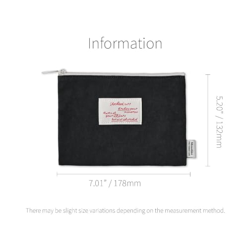 Image of Monolike Archive 247 Faded Flat Pouch, Dark Gray - Makeup Bag, Cosmetic Bag, Travel Bag, Toiletry Bag, Organizer, Storage Bag