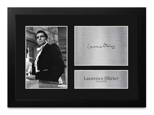 Cuadro de Heathcliff en Cumbres Borrascosas con autógrafo impreso A4 Laurence Olivier ID-010208