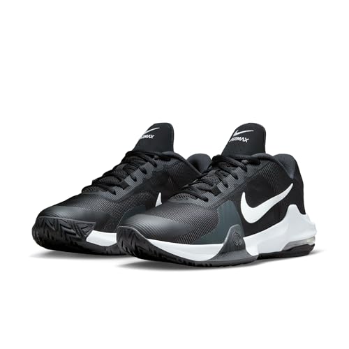 Nike Nike Air Max Impact 4 Men's Trainers, Black White Anthracite Racer Blue, 36 EU