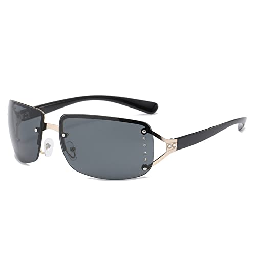 Lunettes de soleil punk monobloc style masque enveloppant design futuriste