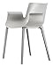 Produktbild Kartell 5802GR Stuhl mit Armlehnen, Plastik, grau, 54 x 62 x 77 cm