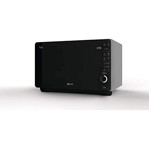 Bauknecht ExtraSpace Crisp MW 427 SL/Kombination Grill und Mikrowelle/Maximale Flexibilität-Ohne Drehteller/ 800 W/ 25 L Garraum/Grill 1000 W/Crisp-Funktion/Dampfgarfunktion/AutoClean, Silber