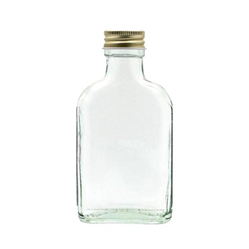 Lot De 15 Bouteilles En Verre 100 Ml Avec Bouchon Doré + Entonnoir - Viva Haushaltswaren