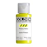 Wandbild PR gelb – Golden Fluid Acryl, Acryl, mehrfarbig ...