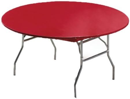 Creative Converting Round Stay Put Plastic Table Cover, 60-Inch, Regal Red -