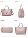 Chic PU Crossbody tote bags for women - Lock Clasp shoulder handbag for Work and Daily Use, Versatile Handbags for Women (Lychee Grain - Pink)