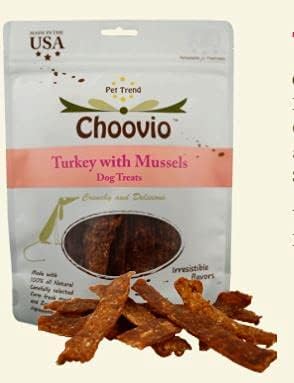 Choovio Turkey with Mussels Recipe, 5oz Dog Treats, Made in USA