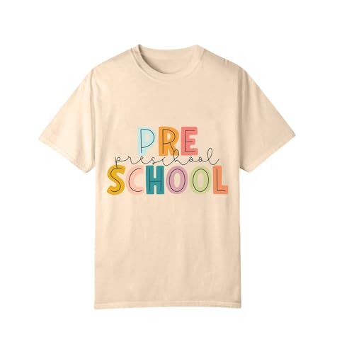 Retro Kids School Shirts Girls Boys First Day Back to School T-Shirt Preschool Cute Letter Graphic Short Sleeve Tops4
