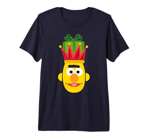 T-shirt Sesame Street Bert de Noël en coton premium pour homme