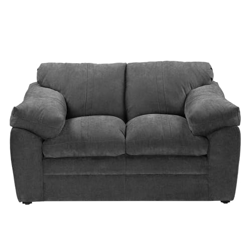 Lista de Love Seat Gris los 5 más buscados. 42 ROGGA HOME Sala Aston | Diseñada para abrazarte con suavidad | Equipada con Brazos amplios y acolchonados |Tapizado con Telas de importación. (Gris Oscuro, Love Seat 2 Plazas)