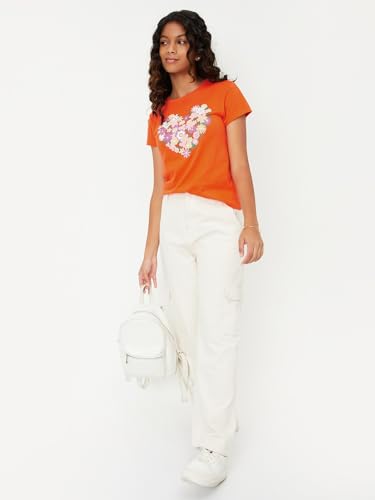 Image of Max Girl's Cotton Regular Fit Graphic Printed T-Shirt - Pack of 3