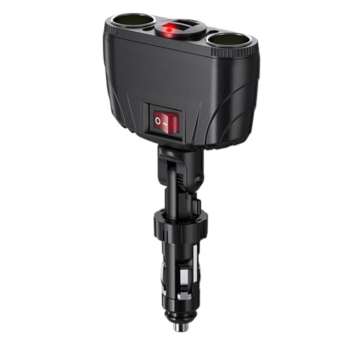 Cargador de coche para teléfono celular ajustable con dos puertos USB de carga