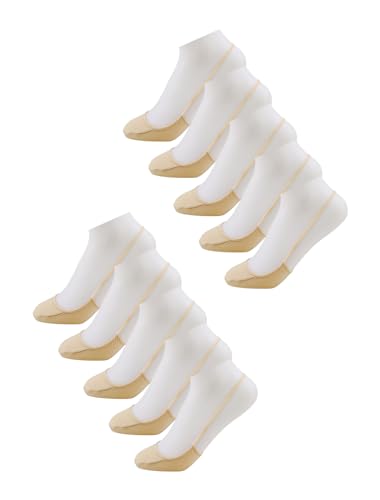 Image of uxcell Women's Half Socks, Heelless Back String No-Show Socks 10 Pairs