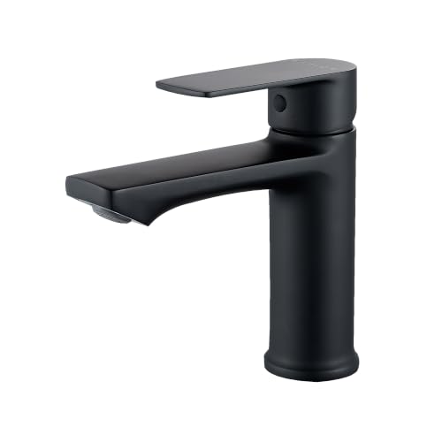 BELZ Black Basin Tap Mono Single Lever Hot and Cold Bathroom Sink Tap