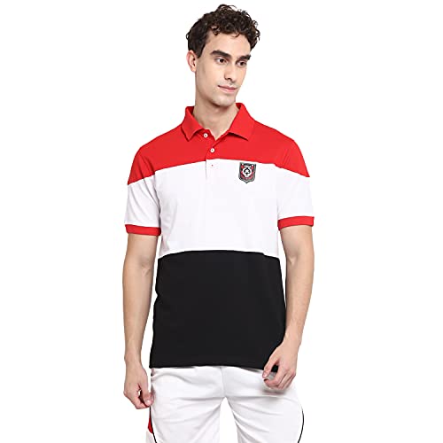 Image of OFF LIMITS Men's Mens Pcp Cns Core Polo T-Shirt (Black /White / Red Small)