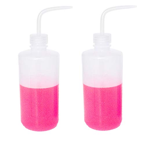 Lot de 2 flacons de lavage en plastique avec embout étroit, 500ml/500ml, 2 Cover