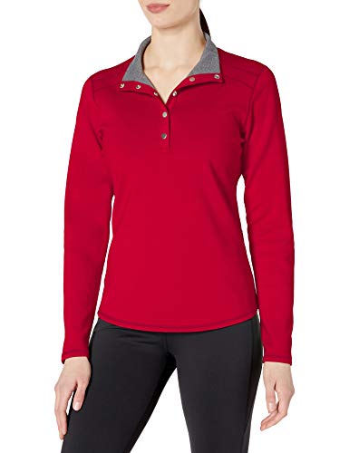 Image of Cutter & Buck Women's 50+ UPF Stretch Evergreen Reversible Snap Placket Pullover