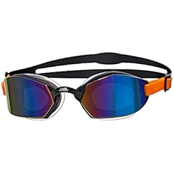 Filtro Zoosen Zoggs Ultima Air Titanium Gafas de natación, Adultos Unisex, Black/Grey/Mirrored, Talla Única
