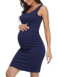 BBHoping Women's Maternity Sleeveless Dresses Maternity Tank Dress Mama Baby Shower Pregnancy Dress
