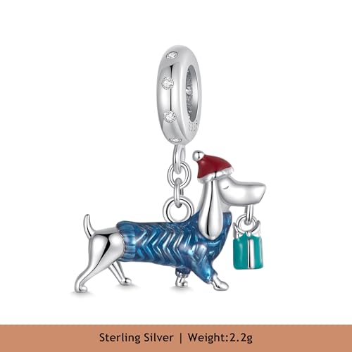 Image of GNOCE Christmas Charm Silver Plated & Sterling Silver Bracelet Gift