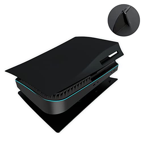 Image of Face Plate Cover Shell for PS5 Disc Edition Console Faceplates, Accessories Compatible with PlayStation 5 Protective Replacement Panels (Black)