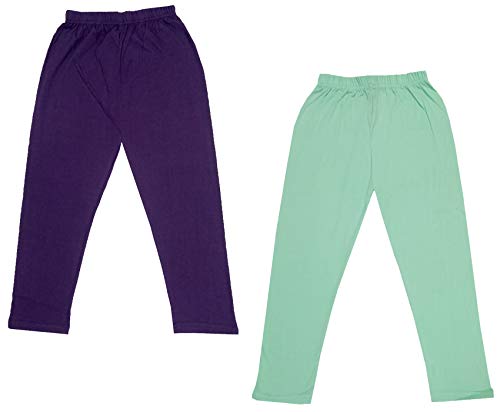 Image of indi weaves Girls Super Soft Cotton Solid Capri Pants Pack of 2