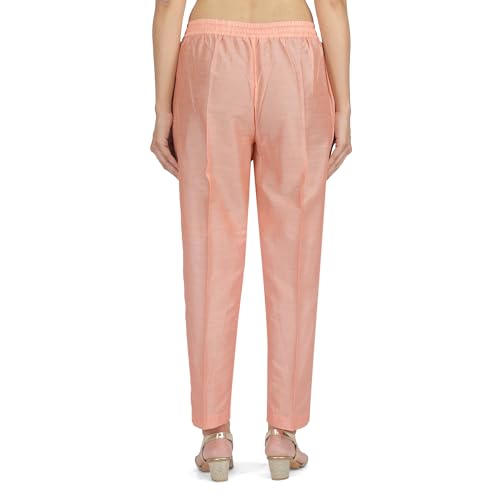 Image of Trouser Pants for Women,Stylish Trousers for Woman for Kurti Relaxed & Regular Straight fit Palazzo,Ethnic Bottom Formal Pants for Women Office wear Casual & Daily Use