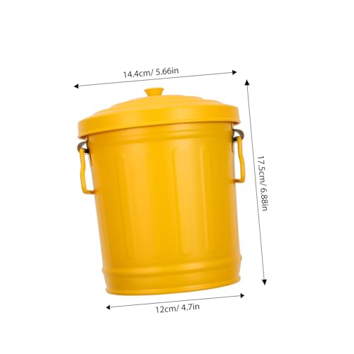 Caneca de basura pequeña con tapa para escritorio miniatura 2