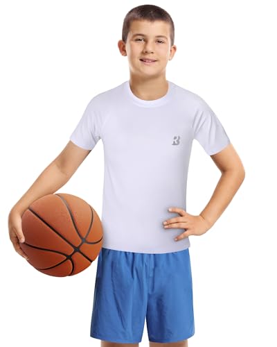 Roadbox Boys Youth Compression Shirt - Short Sleeve Undershirt for Kids Quick Dry Athletic Baseball T-Shirt Base Layer2