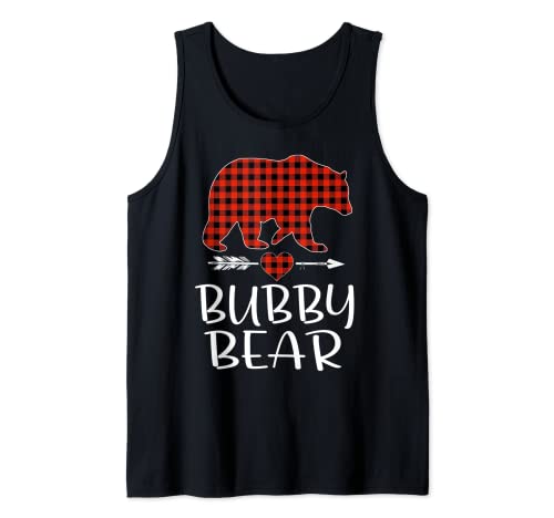 Bubby Bear Weihnachtspyjama rot kariert Büffelfamilie Tank Top Cover