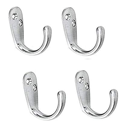 MAP Single Alloy Wall Mounted CROME Finish -Jack (J) Hook (1.5 INCH) Pack of 4 PC