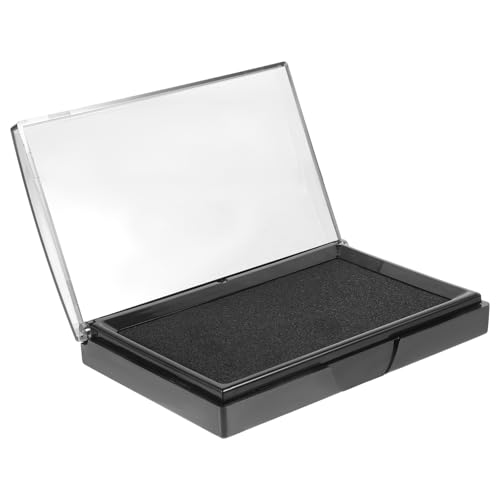 Artibetter Tampon Encreur Noir pour Calligraphie et Dessin, Léger et Réutilisable, Boîte en Plastique Simple et Élégante, pour Entraînement la Calligraphie