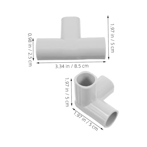 Conectores de tubería de plástico Zerodeko codos de 6 piezas para muebles 3