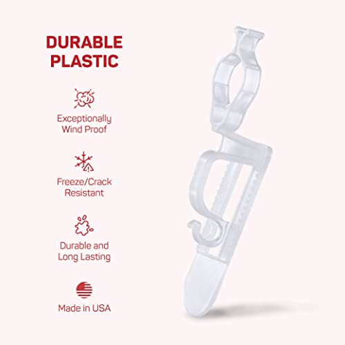 Sewanta Holiday Light Clips [Set Of 100] Christmas Light Clips For Gutters And Shingles. All-Application Outdoor Light Clips, Work With C7, C9, Mini, Icicle Lights. No Tools Required - Usa Made #TOP4